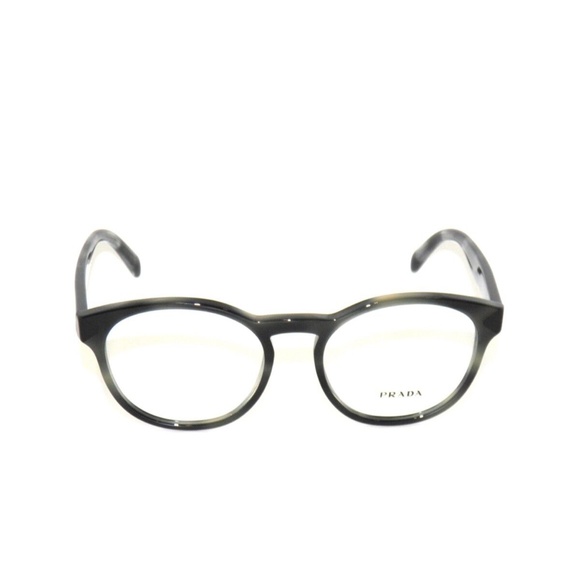 Prada 16T 16 52 USI-1O1 Striped Gray Black Eyeglasses - Picture 2 of 5